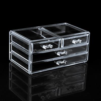 China Sustainable Acrylic Material Makeup Organizer , Jewelry Cosmetic Clear Display Box for sale