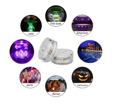 China Fast Delivery ip68 RGB LED Waterproof Swimming Pool Underwater Swimming Pool Decoration Light Battery Operated Light for sale