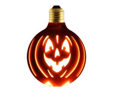 China Decorative 2021 Decoration Halloween Lights Led Pumpkin Props Laser Bulb for sale