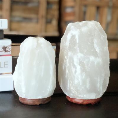 China Usb Wooden Rechargeable Himalayan Rock Salt Lamps Night Light For Home Office Use for sale