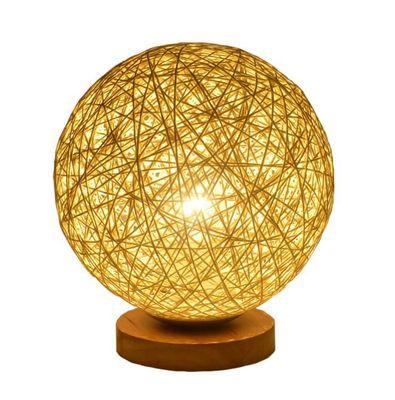 China Creative Simple Rattan Ball Lamp Color Changed Night Light For Children DC5V With Pat Touch Battery for sale