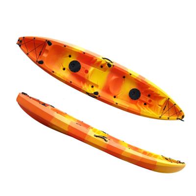 China Wholesale China LLDPE Heavy Duty 2+1 Person Sit On Top Canoe / Canoe Kayak Fishing With Pedal for sale