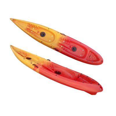 China Heavy Duty Ocean 2 Seater Kayak Professional Portable Packing Sit On Canoe Fishing Plastic Kayak With Paddle for sale