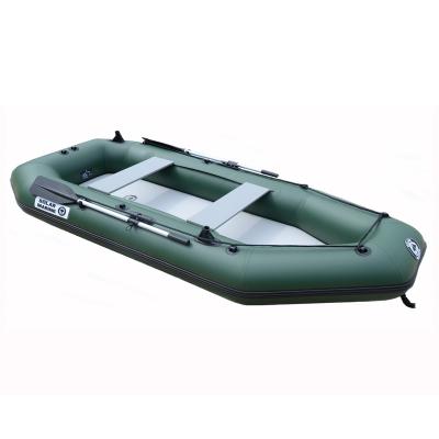 China Heavy Duty High Quality PVC Canoe 3 People Inflatable Kayak 2.3M Inflatable Fishing Boat Rowing Kayak Canoe for sale