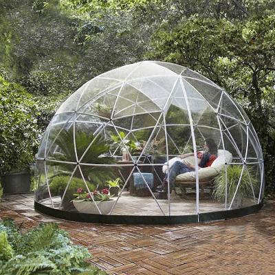 China Tube type tent stake 3.6m diameter garden igloo dome tent bubble tent inflatable clear dome tent for camping for sale