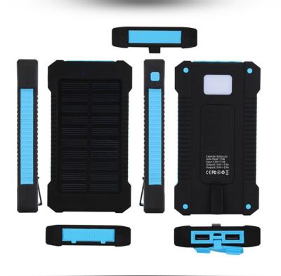 China 2020 New Waterproof Solar Charger Solar Power Bank 10000mah Dual USB Solar Battery Camping Charger For All Phone for sale