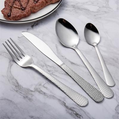 China Viable High Quality Polished Rose Gold Dinnerware Set High Performance Metal Stainless Steel Spoon Knife Fork Gold Dinnerware Set for sale