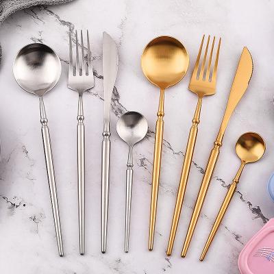 China Sustainable Luxury Tableware Set Customized 304 Stainless Steel Tableware Knife Fork Spoon Set Wholesales for sale