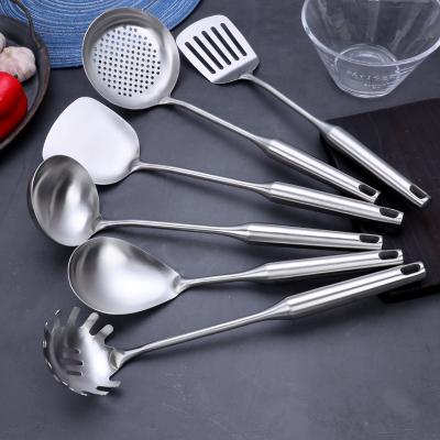 China New Sustainable 304 Stainless Steel Kitchen Utensil Set Cook Cooking Utensils Cookware Set With Spatula Instruments Kitchenware Tool Kit for sale