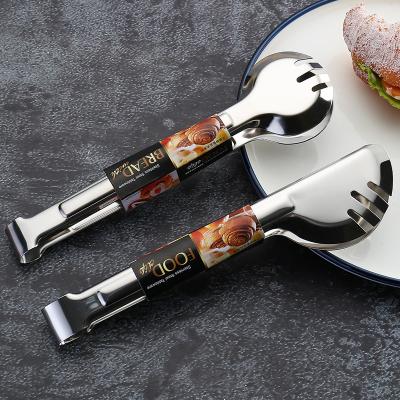 China Bread Viable Stainless Steel Food Clip Multifunctional Food Clip Buffet Supplies Factory Wholesale for sale