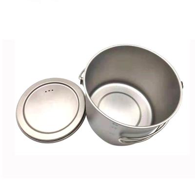 China Factory Outdoor Supply Camping ZTC Titanium 750 ml 900ml Pot Ultralight Pure Titanium Casserole for sale