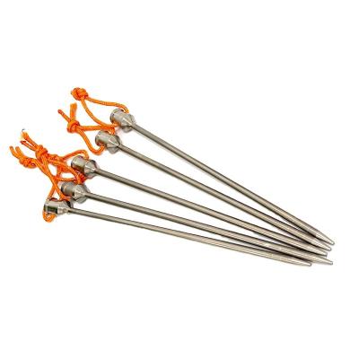 China Baoji ZTC Factory Price 10mm Lightweight Titanium GR5 Tent Pegs For Outdoor Hiking Camping for sale