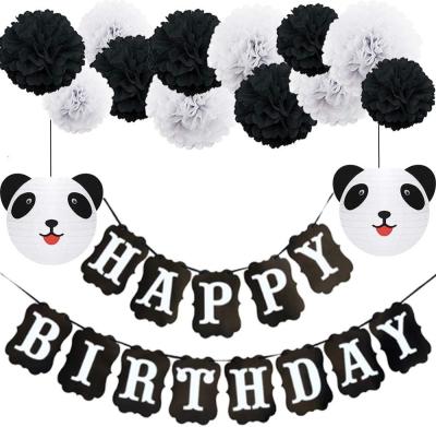 China 2020 New Umiss Disposable Paper Panda Birthday Party Decoration Set Design for Boys or Girls Birthday Baby Shower Decoration Supplies for sale