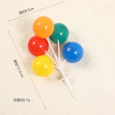 China Plastic Multicolor Cupcake Topper Party Cake Decorating Cake Decorating Balloon Group Cake Supplies for sale