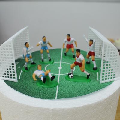 China MODEL TOY Mini 8pcs Set PVC Soccer Player Cake Topper Action Figures Toys For Birthday Cake Decoration for sale