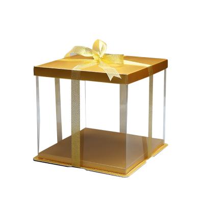 China 10 inch cajas de embalajes cake cuadradas box gifts transparent recycled materials for sale