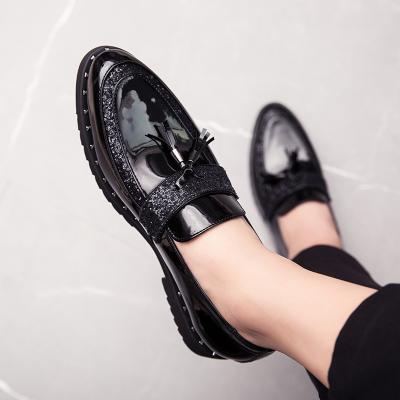 China PDEP New Arrival Rhinestone Anti-Slippery Slip On Causal Stylish Design PU Men Shoes With Tassel Design Men Shoes for sale