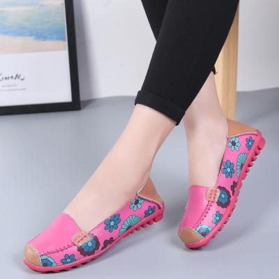 China PDEP ladies flat shoes PU ladies cheap comfortable soft casual shoes wholesale women's flat shoes for women for sale