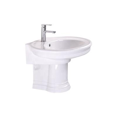 China Modern Sanitary Ware Ceramic Bathroom Half Pedestal Sink Made by Guangdong Chaozhou City OK-2476 for sale