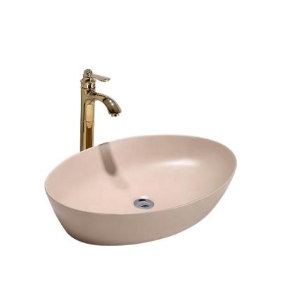 China Vieany Modern Brand Luxury Matte Ivory Colored Champagne Basin Counter Suitable For Hotel Villa Apartment for sale