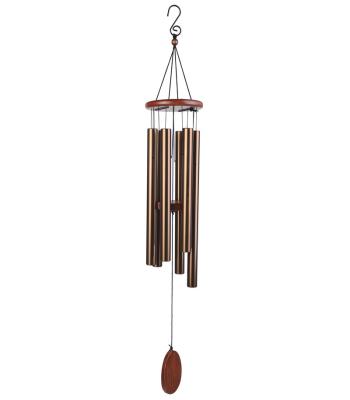 China wooden & Aluminum aluminum tube with high quality wooden top and exterior wind chimes for sale