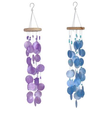 China Hot Sale Wooden Ex-factory Price Pleasant Seashells Wind Chimes For Garden Decoration for sale