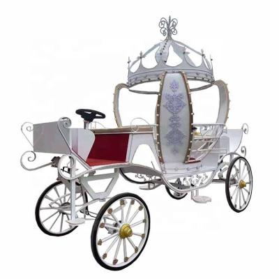 China Wedding White Electric Cinderella Pumpkin Wedding Horse Carriage /Horse Carriage /Horse Carts with Beautiful Light for sale