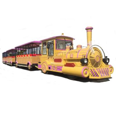 China Attraction Tourist Amusement Park Equipment Diesel Trackless Train for sale