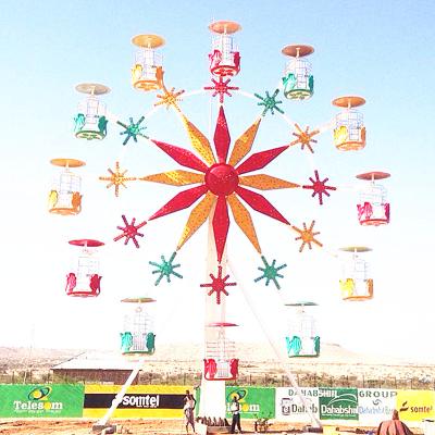 China Beautiful FRP+steel 20-30m Basket Cabin Giant Observation Ferris Wheel In China For Sale for sale