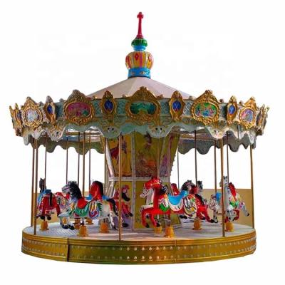 China Popular Playground Playground Equipment Amusement Park Rides Joyful 16P Kids Go Round Carousel Horse For Sale for sale