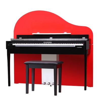 China SPYKER HD-8812 88-Key Digital Red Painted Upright Piano For Household Teaching for sale