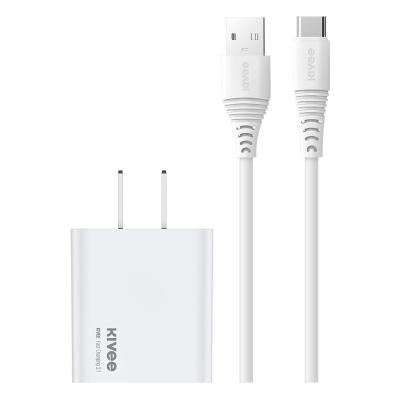 China KIVEE AC15 Mobile Phone Good Quality NC Safe Charger USB To Type-C Charger USB Wall Charger For Huawei Xiaomi for sale