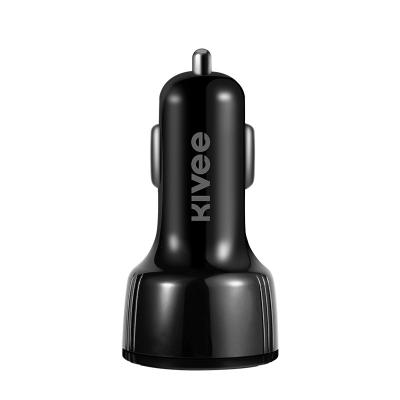 China 3 USB Ports Sample OK 2022 KIVEE UT61 3 1 in 1 Car Adapter QC3.0 Fast Car Charger Multi Port 3 Usb Car Charger for sale