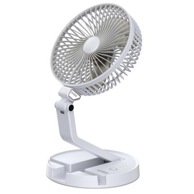 China As KIVEE KV-FA12 Desk Lamp New Product Folding Fan 2000mAh USB Rechargeable Desk Fan Mini Fan With Lamp for sale