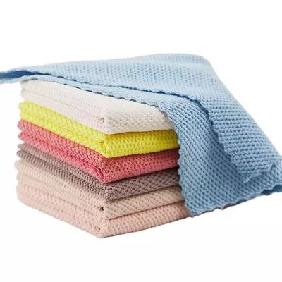 China Sustainable Microfiber Household Kitchen Dish Cleaning Cloth Towel for sale