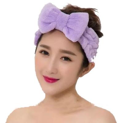 China Soft QUICK DRY, Beautiful Microfiber Bow Tie Women Headband For Face Washing for sale