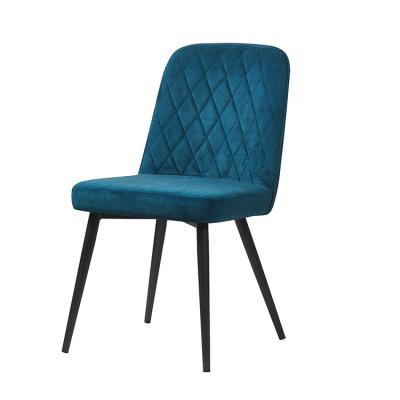 China Luxury Dining Chair Velvet Metal Frame Velvet / Fabric Dining Chairs Velvet Design Custom Metal Dining Chair for sale