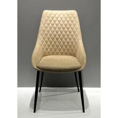 China Wholesale Home Furniture Modern Design Restaurant Fabric / Velvet Luxury Metal Leg Dining Chair for sale