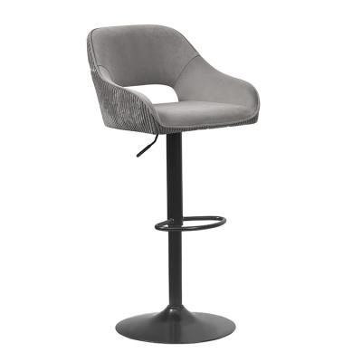 China Modern gray bar stool for bars furniture cheap fabric gray armless nordic bar stool nordic bar stool for sale