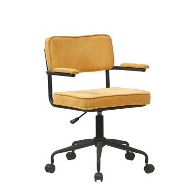 China Modern Cheap Chair Modern Executive Luxury Low Back Home Office Desk Chair Yellow Home Office Rotation Chair for sale