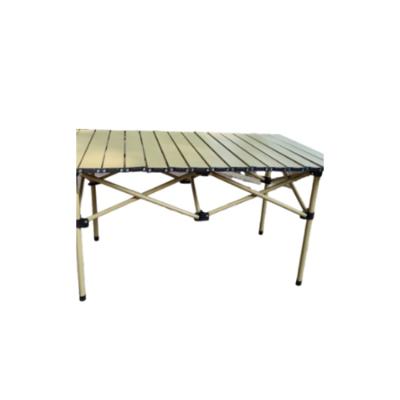 China Modern 2023 Hot Selling Outdoor Aluminum Alloy Camping Table Folding Egg Roll Steel Table for sale