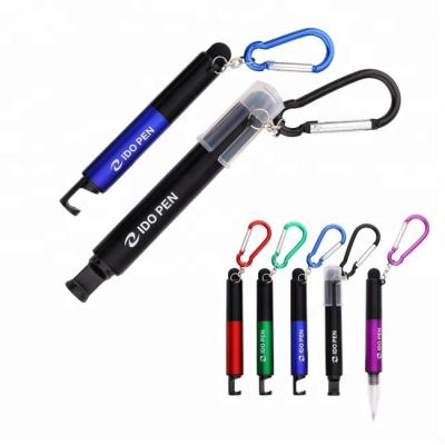 China office & School Ball Pen Phone Stand Ballpoint Pen Multifunction Plastic Stylus Mini Pen With Lighting Logo for sale