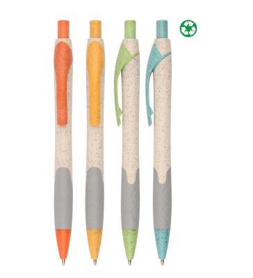 China Promotional Pen Recycled Ballpoint Pen Eco-friendly Cheap Pen With Wheat Straw Barrel For Gift Wholesale for sale