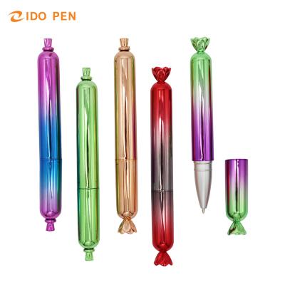 China Pen Cute Small Sausage Promotional Design With Barrel Special UV Ballpoint Pen For Kids Festival Gift for sale