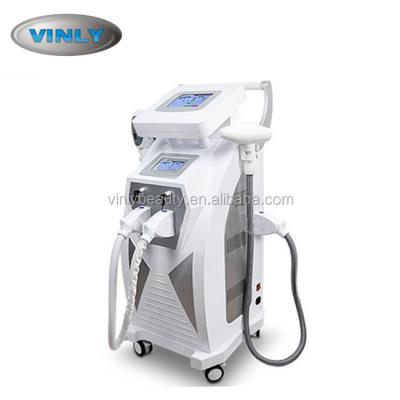 China Acne treatment 5 in 1 multifunction e-light ipl shr+nd yag laser+rf machine for sale