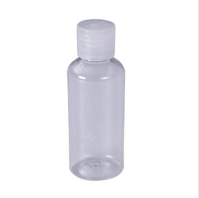 China 100ml Mini Cosmetic PET Round Plastic Flip Cap Bottle Cosmetic Bottle PET Cosmetic Bottle for sale