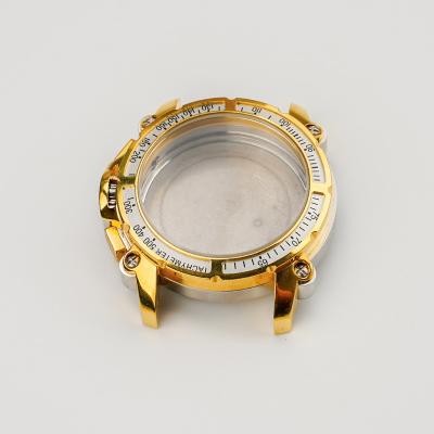 China Luxury Best Quality CNC Watch Accessories Wristwatch Parts Automatic Stainless Steel Gold Waterproof Case for sale