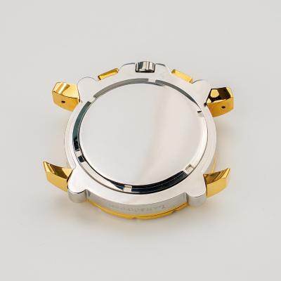 China Luxury CNC Polished Watch Accessories Stainless Steel Gold Mechanical Movement Waterproof Case for sale