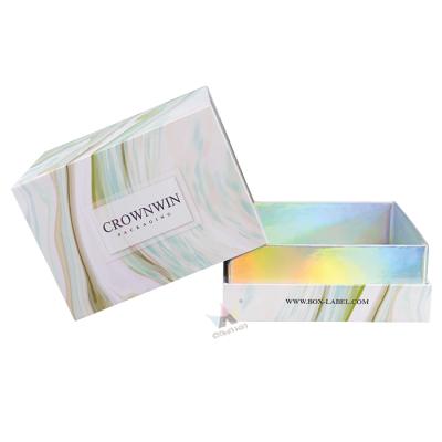 China New Design Cosmetic Recycled Candle Gift Box Luxury High Quality Paper Package With Marble Design for sale