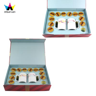 China Handmade Custom Size Folding Magnetic Tea Cup Packaging Gift Box for sale